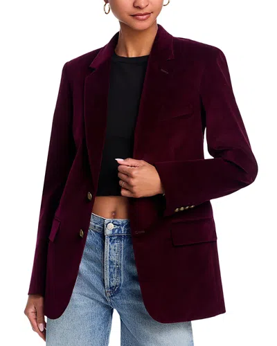 Frame Everyday Velvet Blazer In Wine