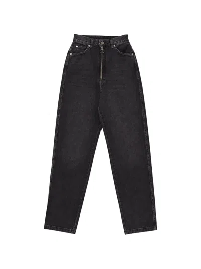 Frame Exposed-zip Faded Jeans In Multi