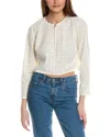 Frame The Chenille Open Stitch Cardigan In White