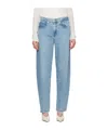 Frame Faded And Trimmed Jeans Pants In Blue