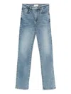 Frame Faded-effect Straight-leg Jeans In Blue
