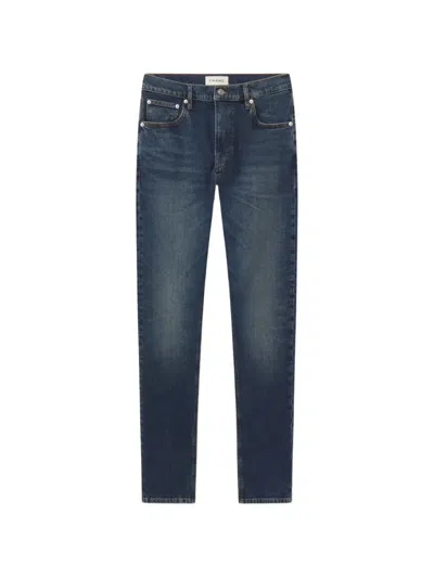 Frame Faded Slim-fit Jeans In Blue