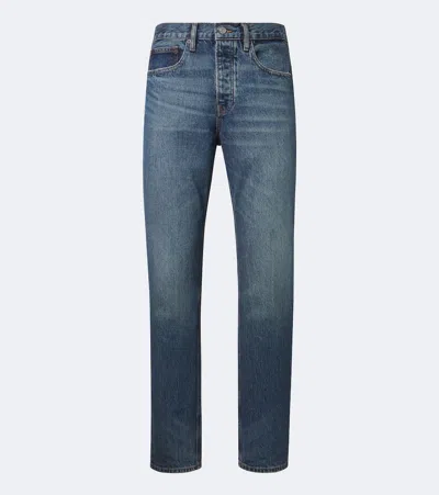 Frame Faded Straight Jeans In Blue