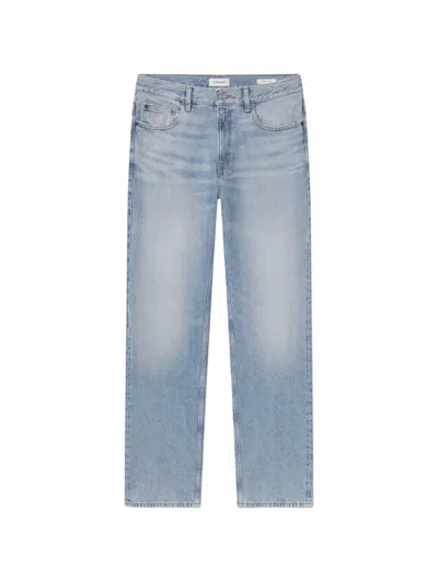 Frame Faded-effect Straight-leg Jeans In Blue