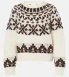 Frame Fair Isle Alpaca Blend Sweater In White