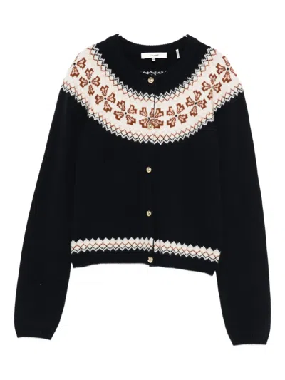 FRAME FAIR ISLE-KNIT CASHMERE CARDIGAN