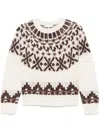 Frame Fair Isle Alpaca Blend Sweater In White