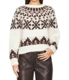 Frame Fair Isle Alpaca Blend Sweater In White