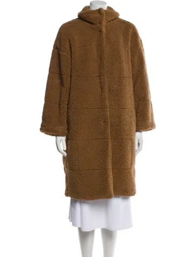 Pre-owned Frame Faux Fur Coat In Brown