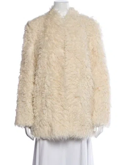 Pre-owned Frame Faux Fur Faux Fur Coat In White