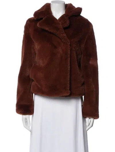 Pre-owned Frame Faux Fur Faux Fur Jacket In Brown