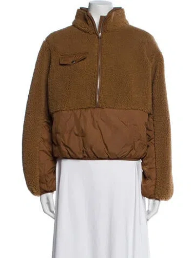 Pre-owned Frame Faux Fur Faux Fur Jacket In Brown