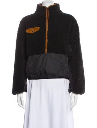 Pre-owned Frame Faux Fur Jacket In Black