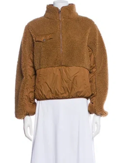 Pre-owned Frame Faux Fur Jacket In Brown