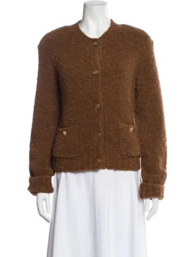 Pre-owned Frame Faux Fur Jacket In Brown