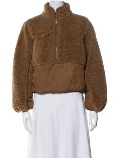 Pre-owned Frame Faux Fur Jacket In Brown