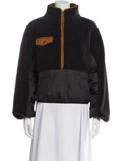 Pre-owned Frame Faux Fur Jacket In Gray