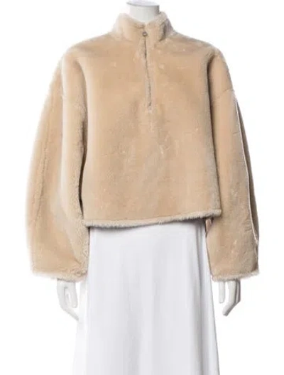 Pre-owned Frame Faux Fur Jacket In Neutrals