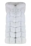 Frame Faux Fur Vest In White