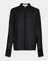 FRAME FEMME BEADED BUTTON-FRONT SHIRT