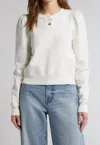 Frame Henley Sweatshirt In White