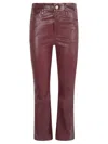 Frame Le Crop Mini Boot Leather Jeans In Purple