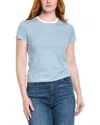 Frame Striped Crewneck Tee In Blue