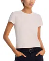 Frame Fitted Crewneck Tee In Light Pink