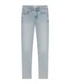 Frame Five-pocket Denim Trousers In Gray