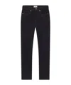 Frame Mid-rise Straight-leg Jeans In Black