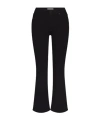 Frame Icon Mid-rise Flared Jeans In Black