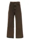 Frame Five-pocket Wide-leg Jeans In Brown