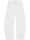 Frame Jeans Mit Weitem Bein In Weiss