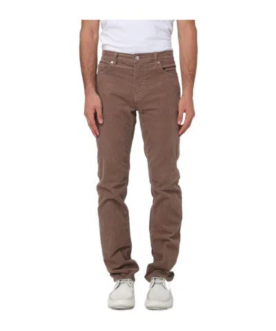 Frame Five-pocket Corduroy Casual Trousers In Brown