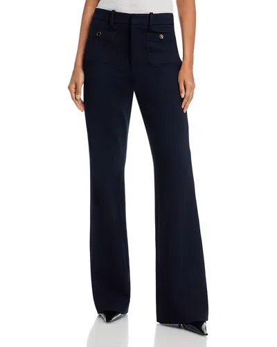 Frame Flame The Pixie High Rise Flare Trousers In Blue