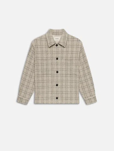 Frame Flannel Overshirt Jacket Off White Plaid