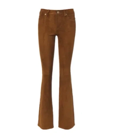 Frame Flared Casual Trousers In Brown