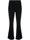 Frame Flared Denim Trousers In Schwarz