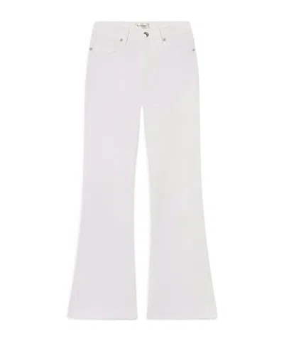 Frame Flared Denim Trousers In White