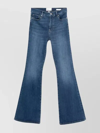 FRAME FLARED HIGH-WAISTED DENIM TROUSERS