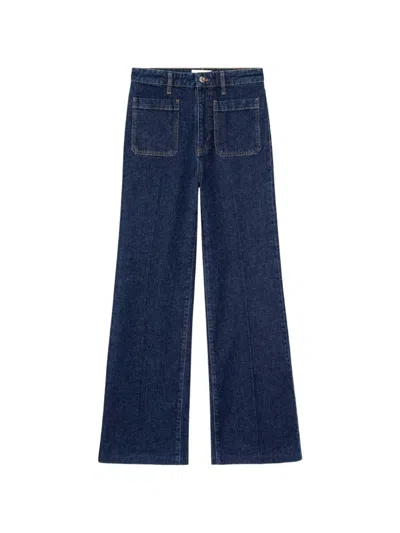 Frame Flared Jeans In Blue