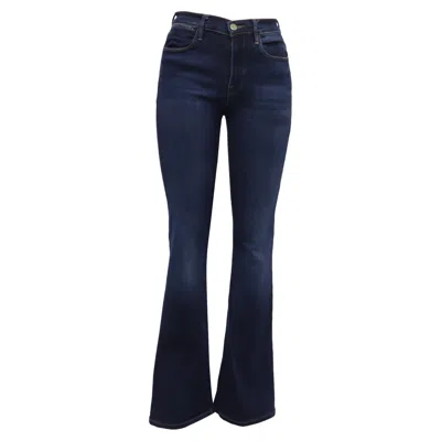Pre-owned Frame Flared Jeans In Navy Blue Cotton