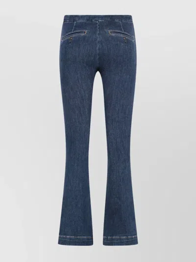 Frame Flared Leg High-rise Jeans In Blue