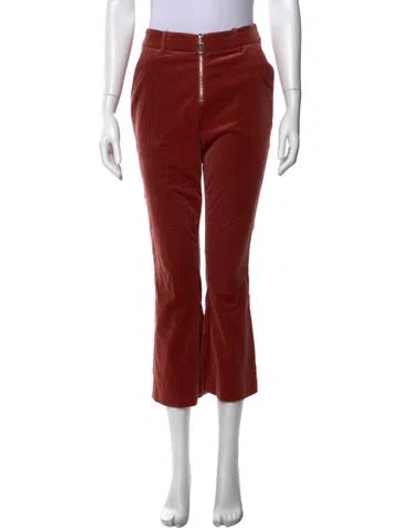 Pre-owned Frame Flared Pants In Red