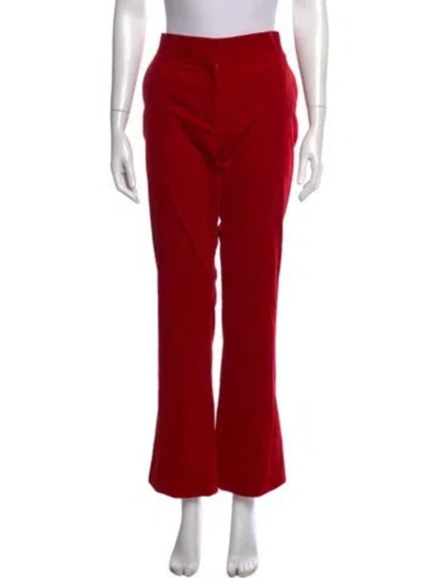 Pre-owned Frame Flared Pants In Red