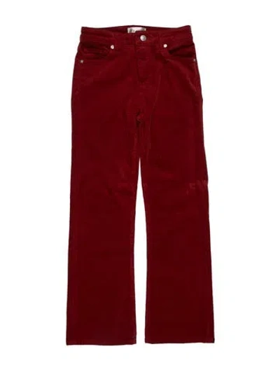 Pre-owned Frame Flared Pants In Red