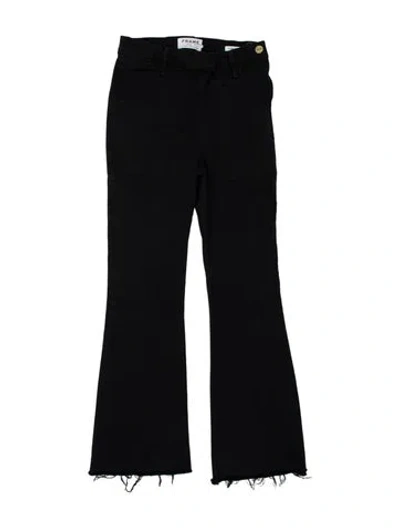 Pre-owned Frame Flared Pants In Black