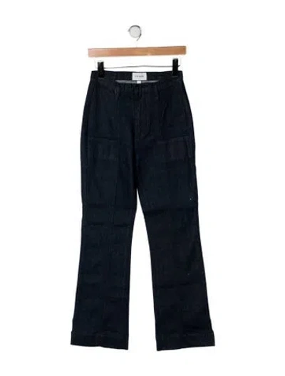 Pre-owned Frame Flared Pants In Black