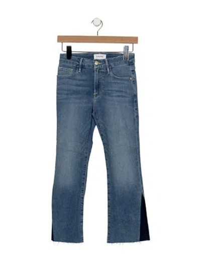Pre-owned Frame Flared Pants In Blue