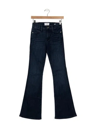 Pre-owned Frame Flared Pants In Blue